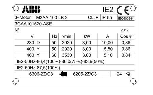 M3VA squirrel two-speed Fan drive motors